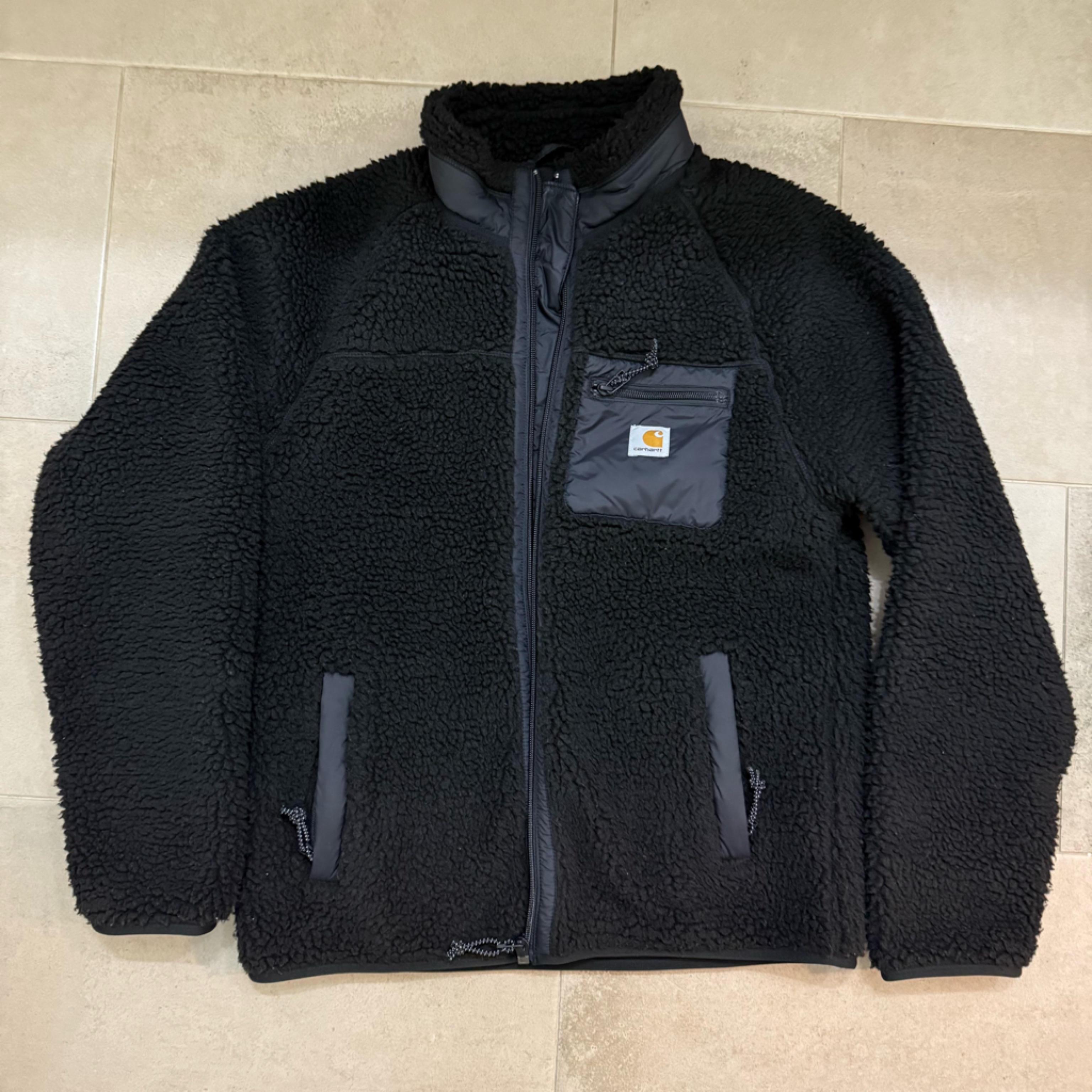 Carhartt Wip Black Sherpa Fleece Jacket